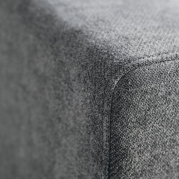 UPPÅKRA Sofá modular 4.5 plazas, con chaise longue iqzda/Johanneshov gris oscuro