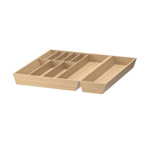 UPPDATERA Bandeja cubiertos/utensilios, bambú claro, 20x19 1/2 "