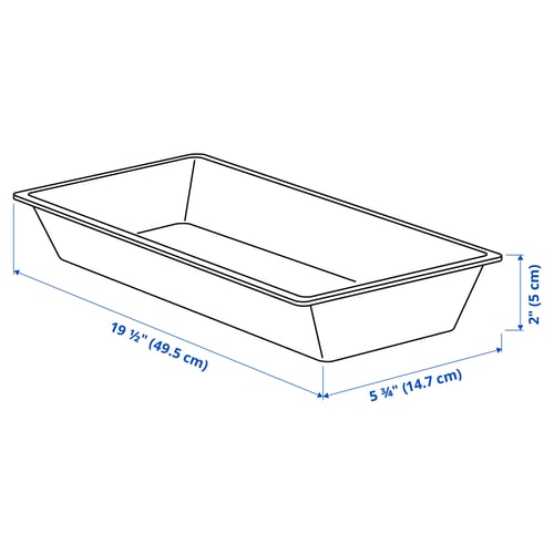 UPPDATERA Bandeja para utensilios, blanco, 6x19 ½ "