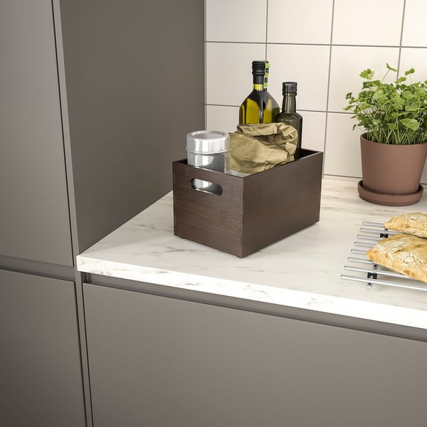 UPPDATERA Caja de almacenaje, bambú oscuro, 6 ¼x9 ½x6 "
