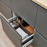 UPPDATERA Caja de almacenaje, bambú oscuro, 9 ½x12 ½x6 "