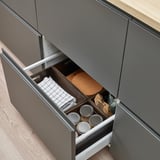 UPPDATERA Caja de almacenaje, bambú oscuro, 6 ¼x9 ½x6 "