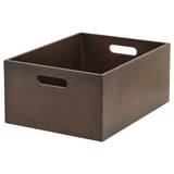 UPPDATERA Caja de almacenamiento, bambú oscuro, 9 ½x12 ½x6 "