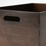 UPPDATERA Caja de almacenamiento, bambú oscuro, 9 ½x12 ½x6 "