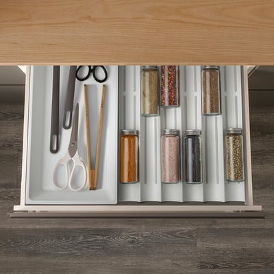 UPPDATERA Estante especiero, blanco, 4x20 "