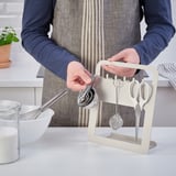 UPPFYLLD Soporte para utensilios de cocina, gris claro/beige, 11x4 "