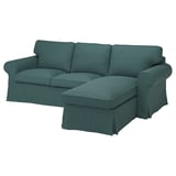 UPPLAND Funda de sofá+chaise longue, Kelinge gris turquesa