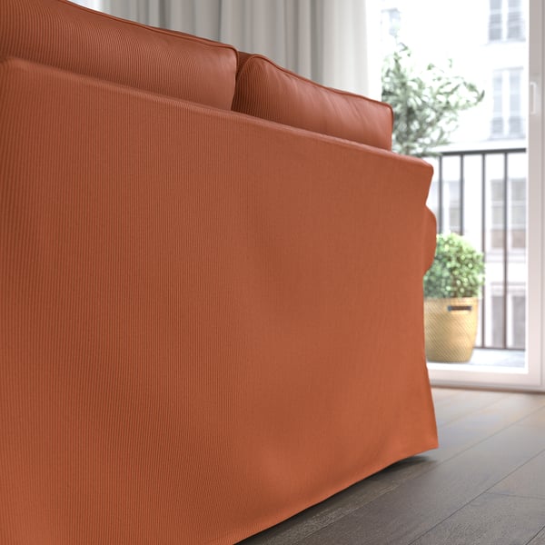 UPPLAND Sofá esquinero, 4 plazas, Kelinge color ladrillo