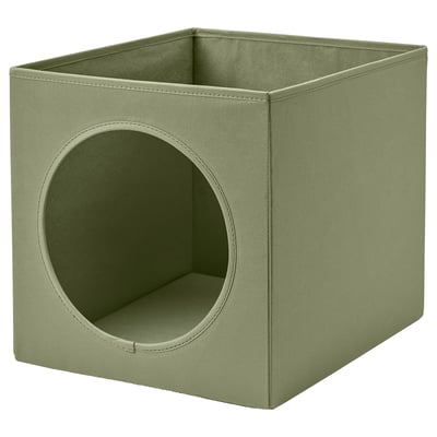 UTSÅDD Casa para gatos, verde, 13x15x13 "