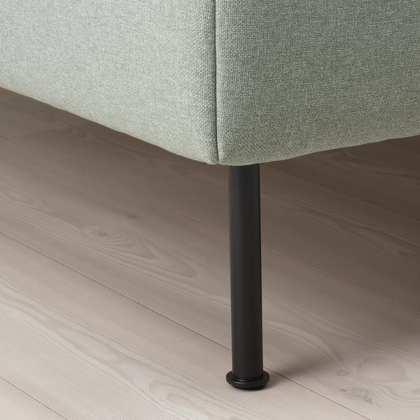 VADHEIM Base de cama tapizada, Gunnared verde claro, Tamaño King