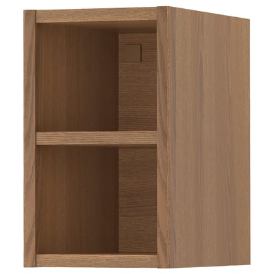 VADHOLMA Almacenaje abierto, marrón/fresno teñido, 9x14 3/8x15 "