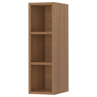 VADHOLMA Almacenamiento abierto, marrón/fresno teñido, 9x14 3/8x30 "