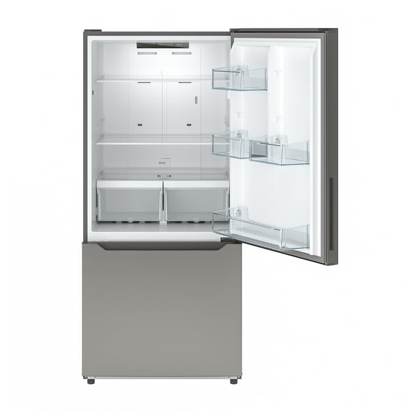 VÄLGRUNDAD Refrigerador+congelador inferior, acero inoxidable, 19 cu.ft
