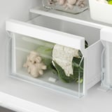 VÄLGRUNDAD Refrigerador+congelador inferior, acero inoxidable, 19 cu.ft