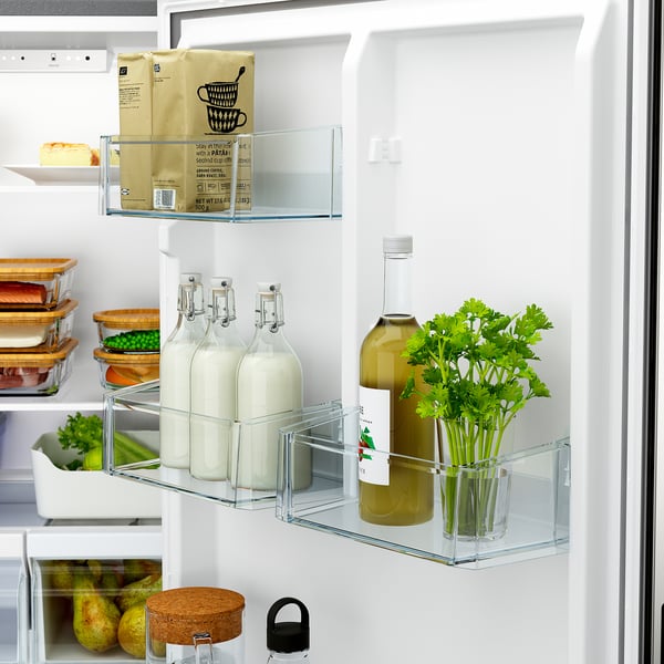 VÄLGRUNDAD Refrigerador+congelador inferior, acero inoxidable, 19 cu.ft