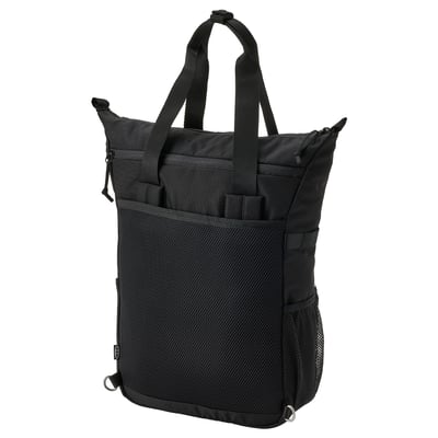 VÄRLDENS Mochila, negro, 12 ¼x6x19 ¼ "/7 gal