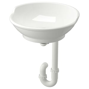 VÄSTERSJÖN Lavamanos para barra de baño+sifón, blanco, 15 3/4x5 1/2x3 1/2 "