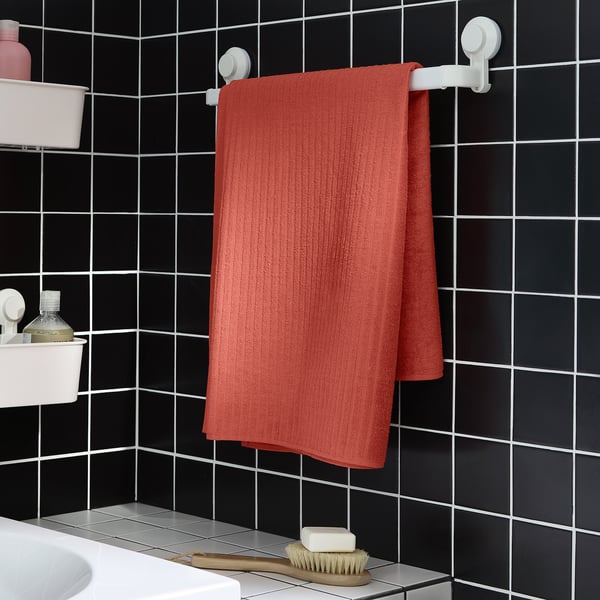 VÅGSJÖN Toalla de baño, rojo anaranjado, 39x59 "