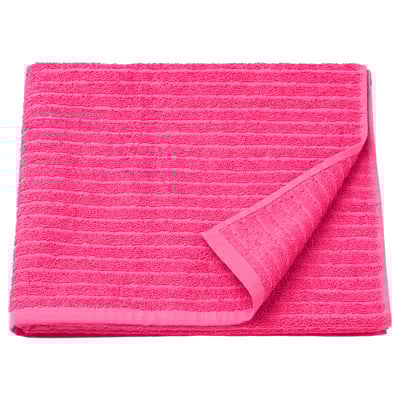 VÅGSJÖN Toalla de baño, rosado vivo, 28x55 "