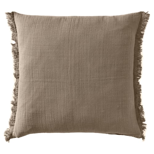 VALLKRASSING Funda para cojín, marrón grisáceo claro, 20x20 "