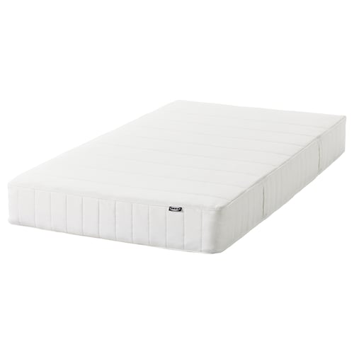 VESTERÖY Colchón de resortes envueltos, firme/blanco, Tamaño twin X-largo