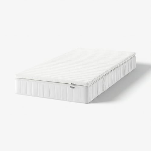VESTERÖY Colchón+topper de colchón, firme blanco/Nisseholm blanco, Tamaño twin