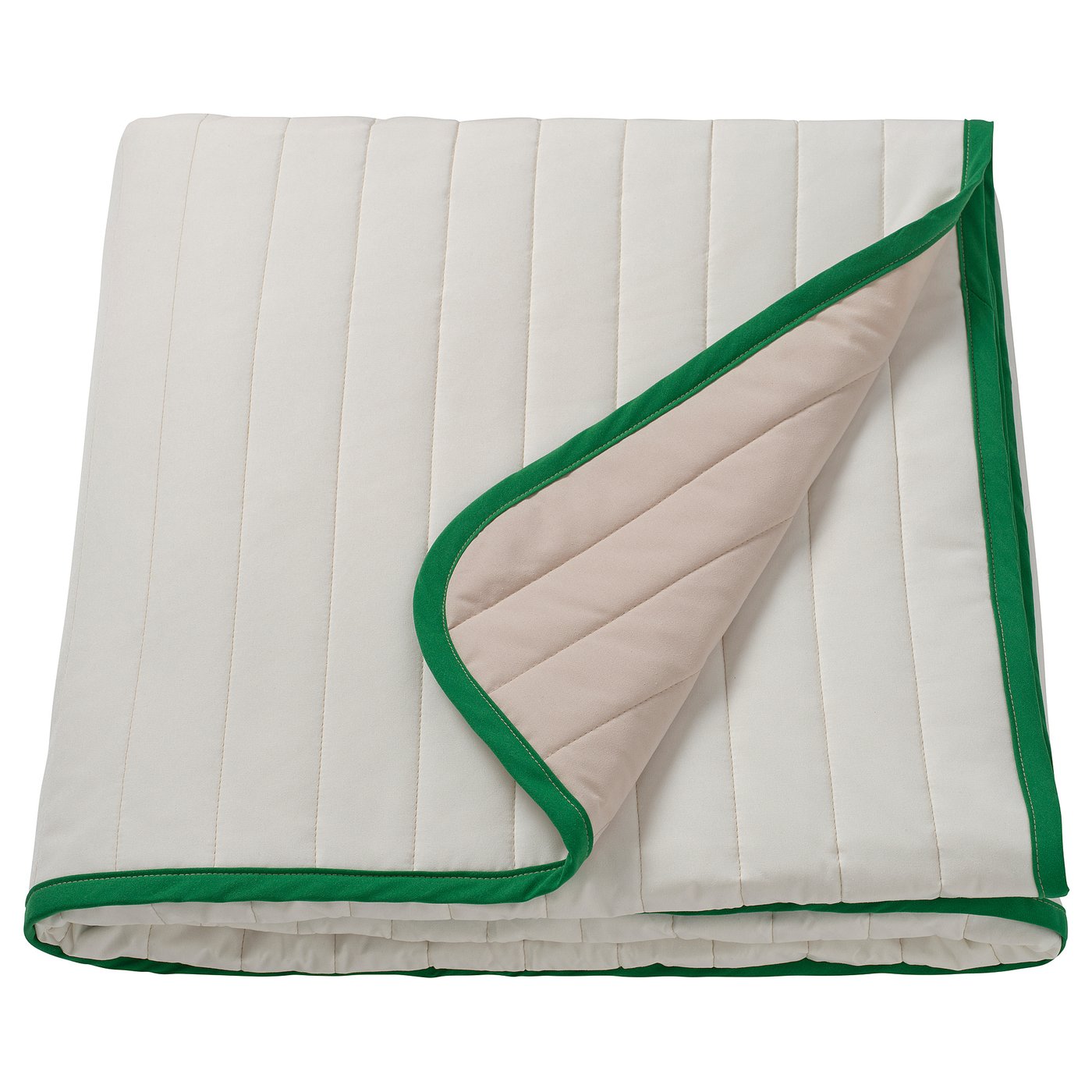 VETEJORDFLY Colcha, blanco/beige, Twin/Twin extra largo