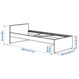 VIHALS Base de cama, blanco/Luröy, Tamaño twin