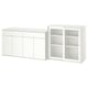 VIHALS Comb almacenamiento+puertas vidrio, blanco/vidrio transparente, 92 1/2x18 1/2x35 3/8 "