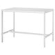 VIHALS Mesa de bar, altura de encimera de cocina blanco/blanco, 49 1/4x29 1/8x36 1/4 "