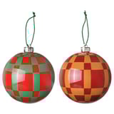 VINTERFINT Adorno para árbol, adorno rojo/verde, 6 "