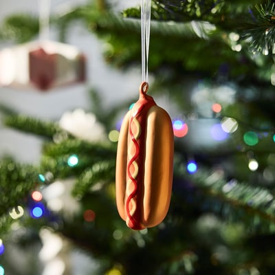 VINTERFINT Adorno para árbol, hot dog, 4 3/8 "