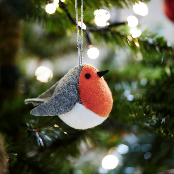 VINTERFINT Adorno para árbol, pájaro multicolor