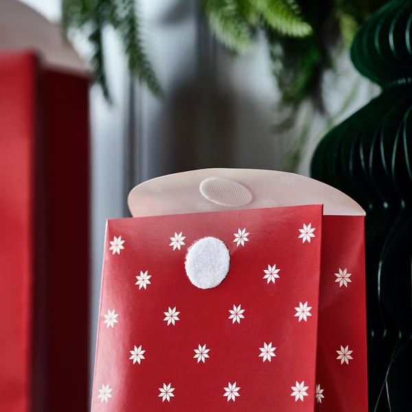 VINTERFINT Bolsa de regalo, juego de 3, formas variadas rojo