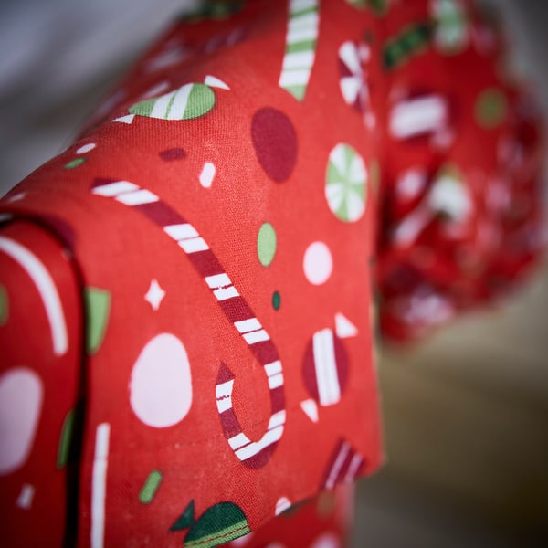 VINTERFINT Delantal para niños, caramelo rojo, 4-7