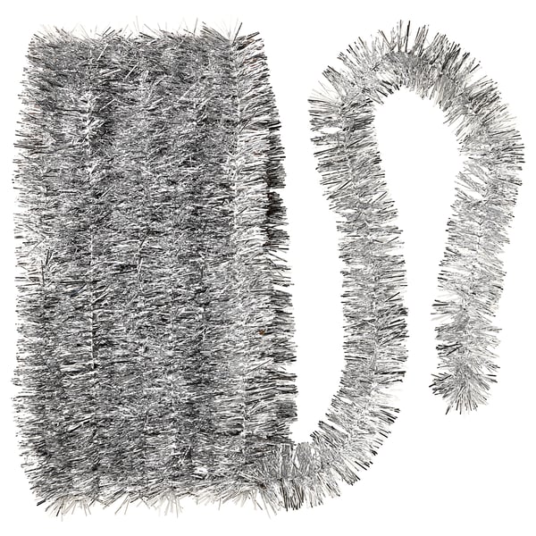 VINTERFINT Guirnalda, color plateado, 6 ½ yda