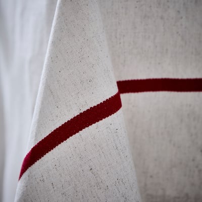 VINTERFINT Mantel, color hueso/rojo, 57x126 "