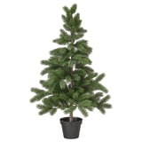 VINTERFINT Planta artificial en maceta, interior/exterior/árbol de navidad verde, 6 ¾ "