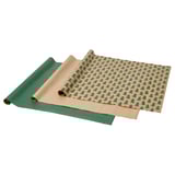 VINTERFINT Rollo de papel de regalo, formas variadas verde/marrón, 9.84x2.30 '/22.60 pie²