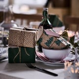 VINTERFINT Rollo de papel de regalo, formas variadas verde/marrón, 9.84x2.30 '/22.60 pie²