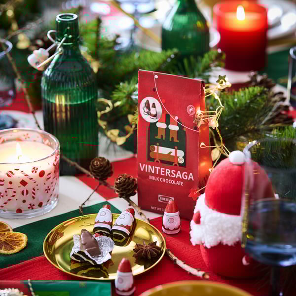 VINTERSAGA Bolsa de Papás Noel de chocolate, Rainforest Alliance Certified, 3 oz