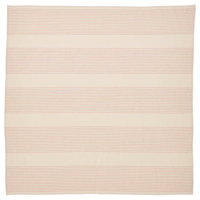 VIPPSTARR Mantel, motivo a rayas rojo/natural, 59x59 "