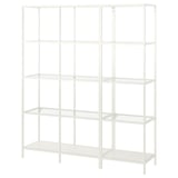 VITTSJÖ Combinación de almacenaje, blanco/vidrio, 59 1/2x14 1/8x68 7/8 "