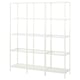 Opción: VITTSJÖ Combinación de almacenaje, blanco/vidrio, 59 1/2x14 1/8x68 7/8 "