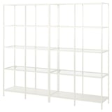 VITTSJÖ Combinación de almacenaje, blanco/vidrio, 78 3/4x14 1/8x68 7/8 "