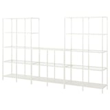 VITTSJÖ Combinación de almacenaje, blanco/vidrio, 118 1/8x14 1/8x68 7/8 "