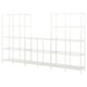 VITTSJÖ Combinación de almacenaje, blanco/vidrio, 118 1/8x14 1/8x68 7/8 "