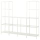 VITTSJÖ Combinación de almacenaje, blanco/vidrio, 79 1/2x14 1/8x68 7/8 "