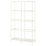 VITTSJÖ Estantería, blanco/vidrio, 39 3/8x68 7/8 "