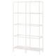 VITTSJÖ Estantería, blanco/vidrio, 39 3/8x68 7/8 "